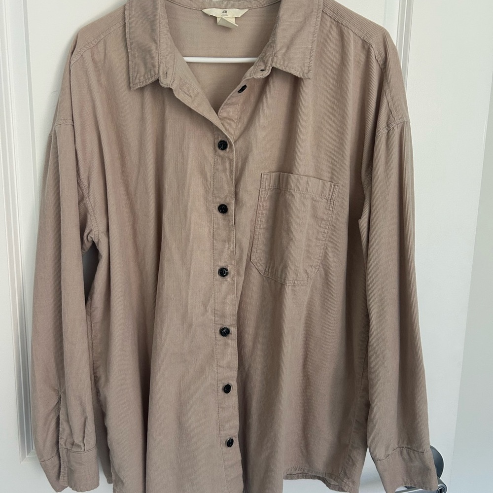 Tan Button-Up Shirt